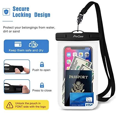 (3 Pack) Universal Waterproof Phone Dry Bag | ProCase
