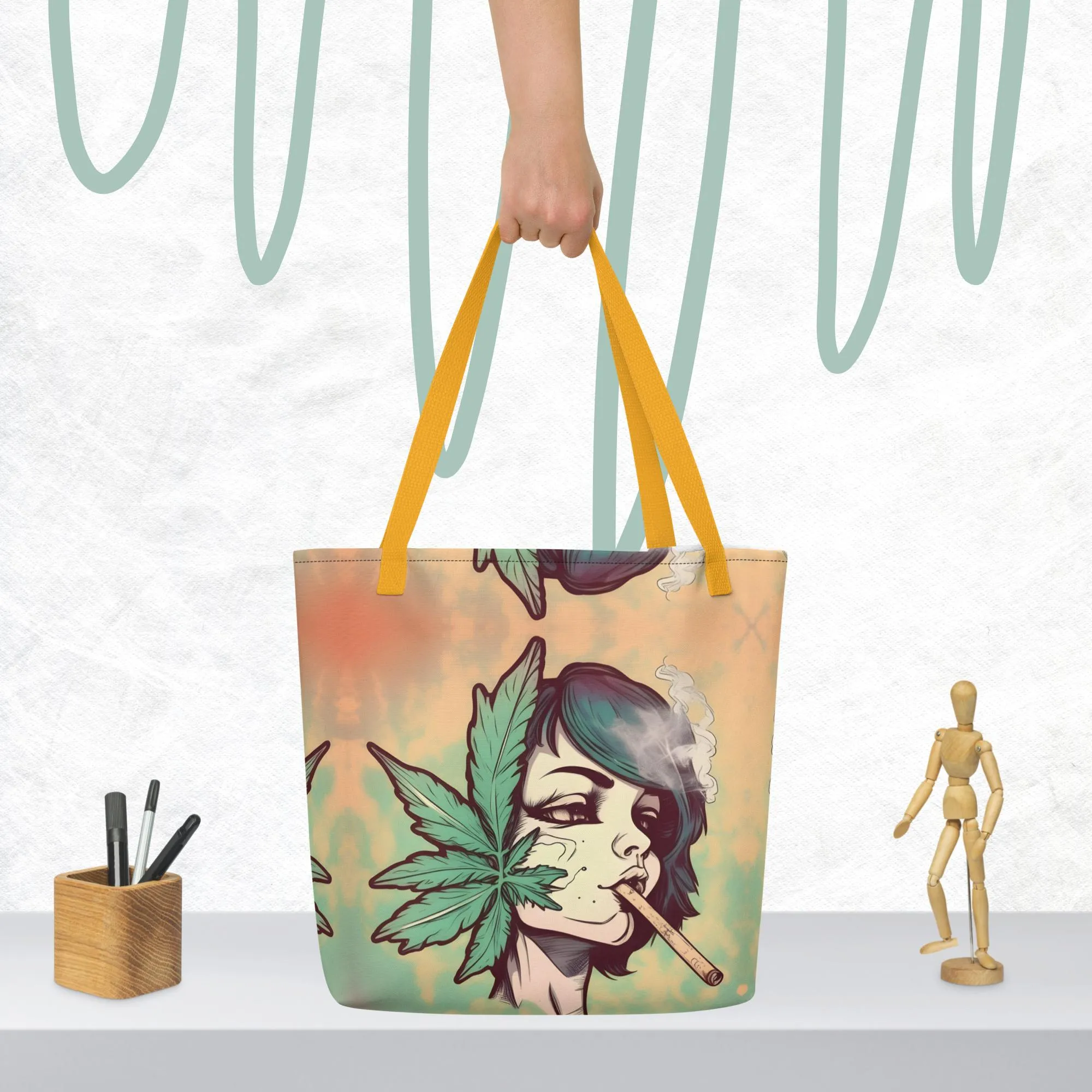 420 All-Over Print Large Tote Bag