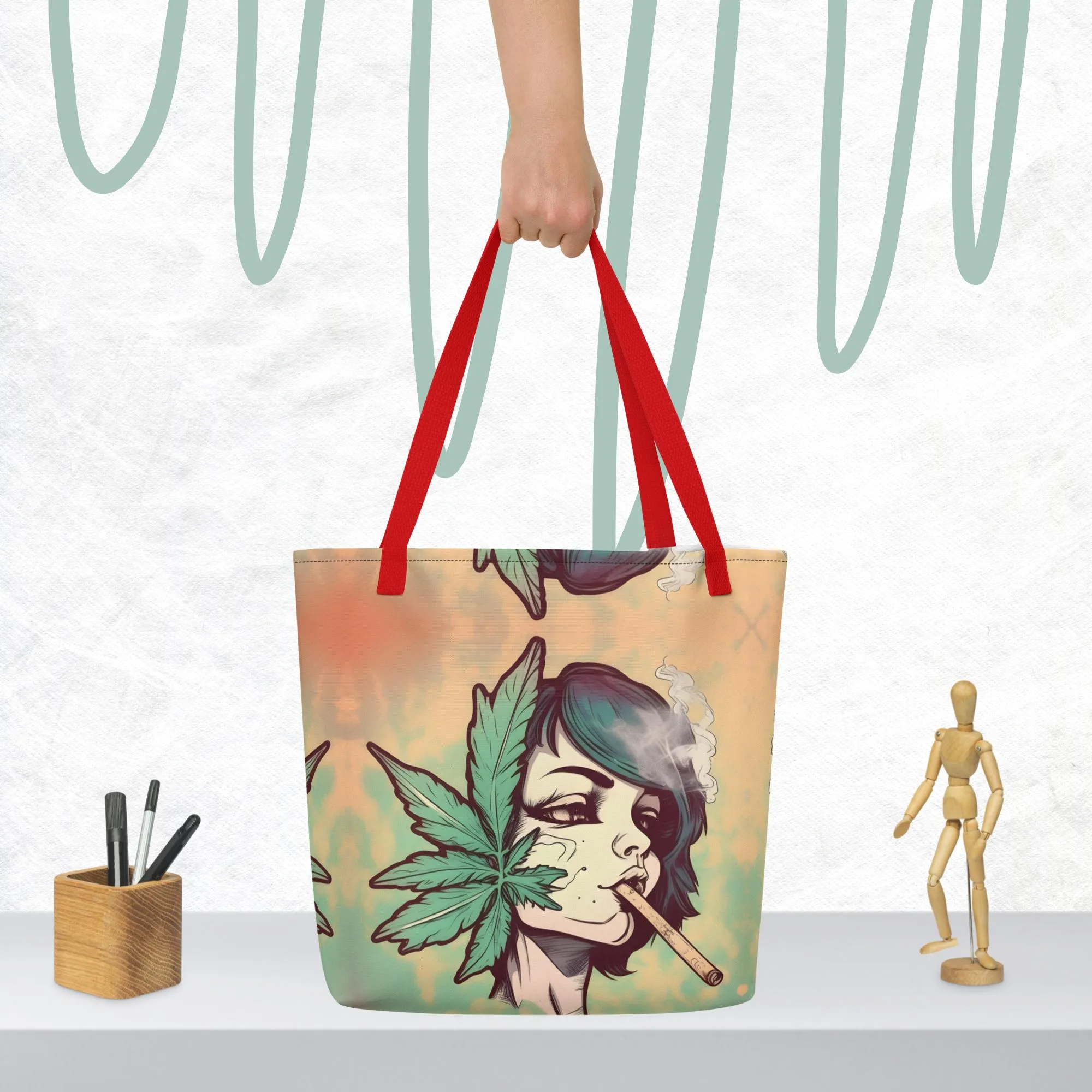 420 All-Over Print Large Tote Bag
