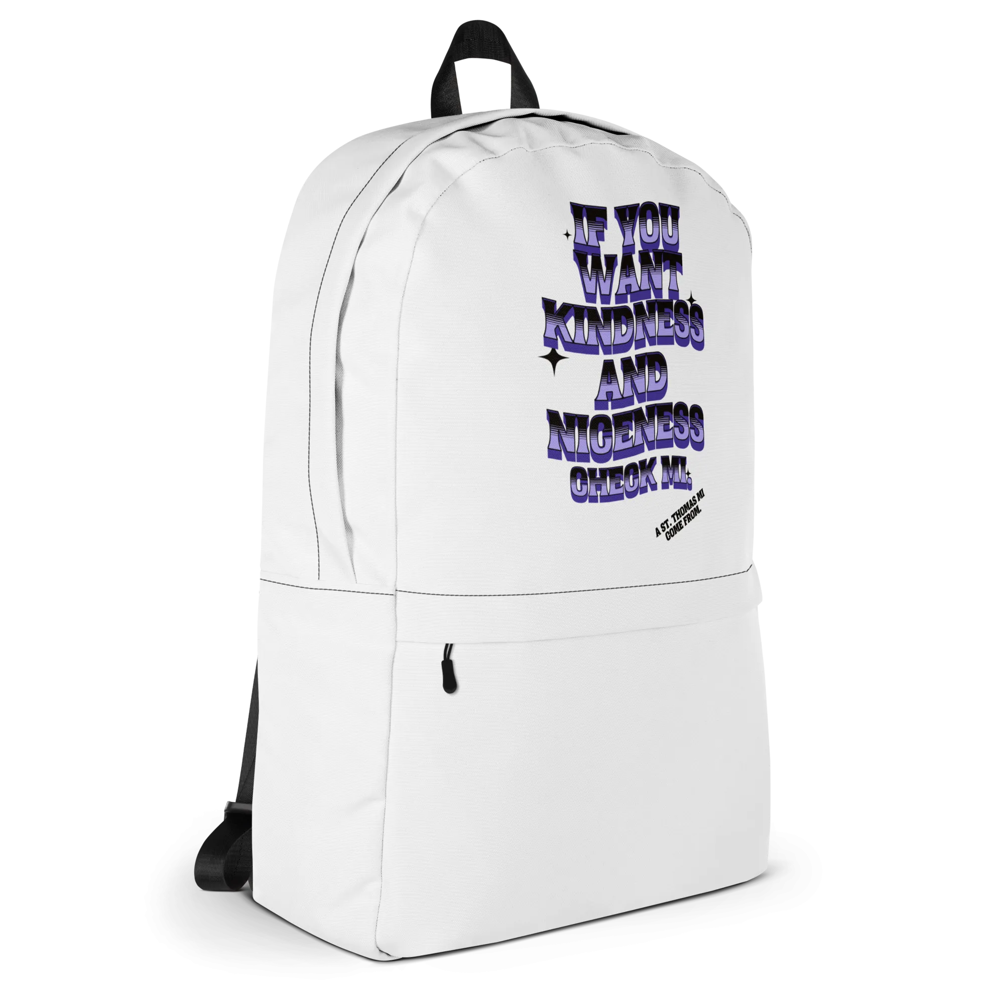 A St. Thomas- Backpack - Jamaican slang on a backpack Jamaica personalized backpack Jamaica book bag Jamaican bag