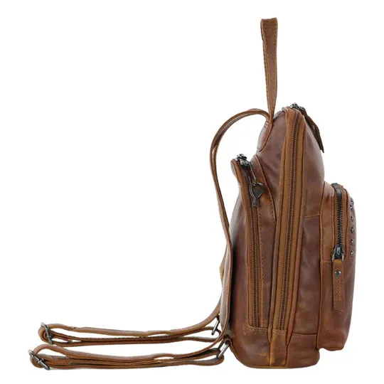 Abby Leather Concealed Carry Leather Backpack