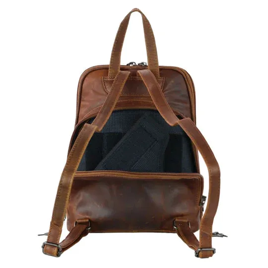 Abby Leather Concealed Carry Leather Backpack