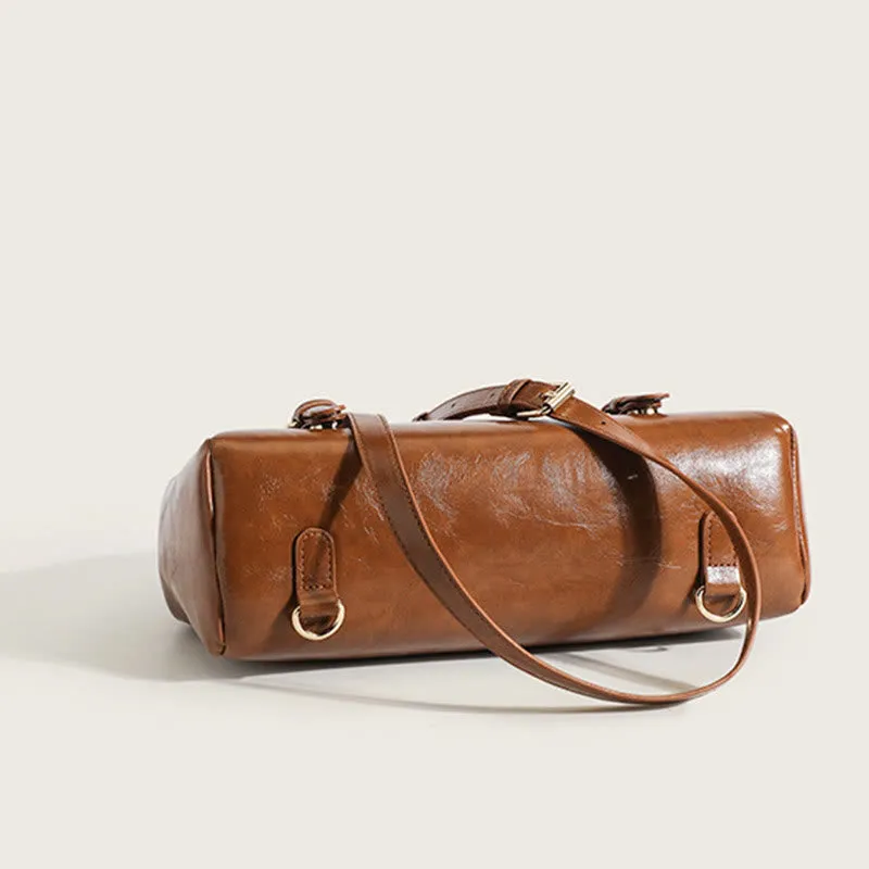 Backpack For Women Vintage Oil Wax Leather Multi-Functional Crossbody Bag