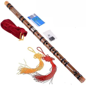 Bamboo Flute Beginner Dizi Single Plug White Copper Chinese Flute Musical Instrument