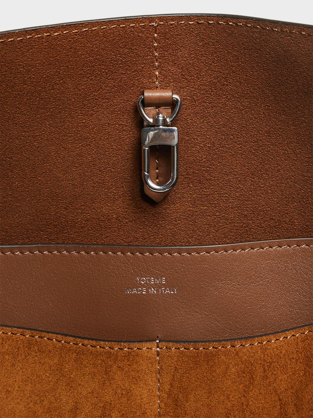 Belted Tote Bag in Tan Brown