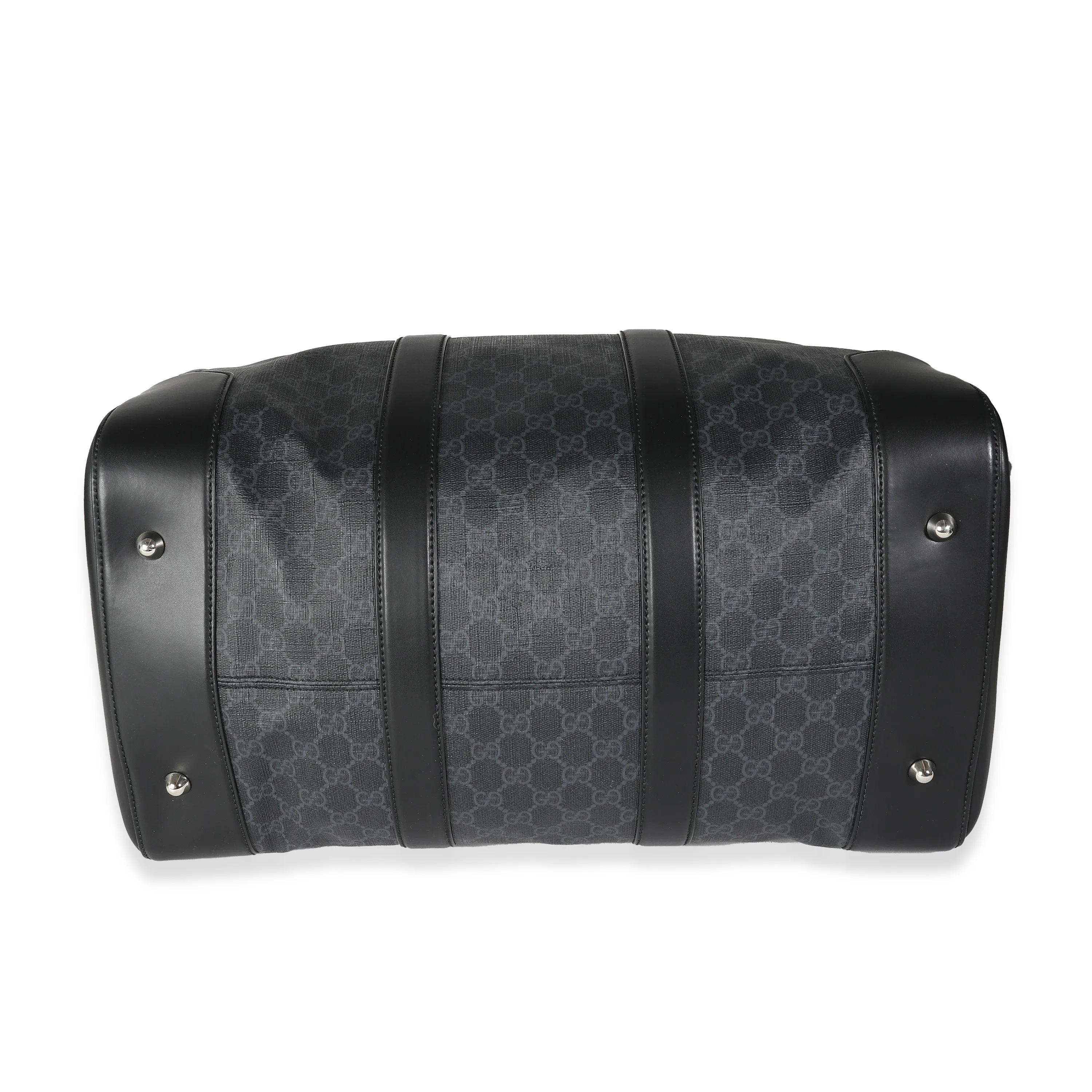 Black GG Supreme Canvas Medium Carry On Duffle