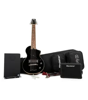 Blackstar Carry-on Deluxe Travel Guitar Pack in Jet Black With Fly3 BT