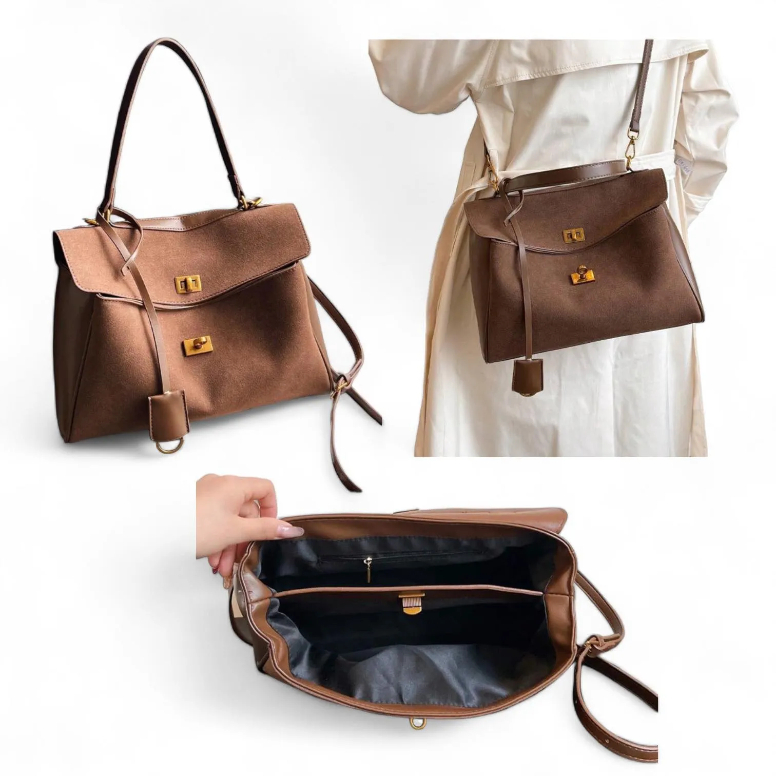 BOLSO Classic Large Multiway Tote Handbag Bag