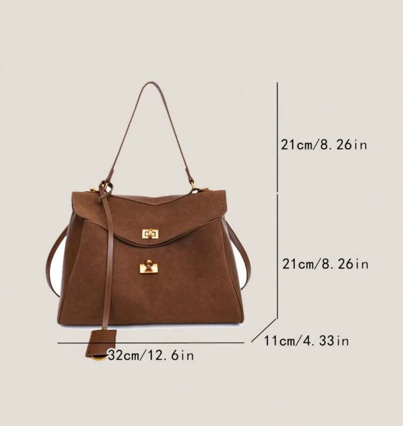 BOLSO Classic Large Multiway Tote Handbag Bag