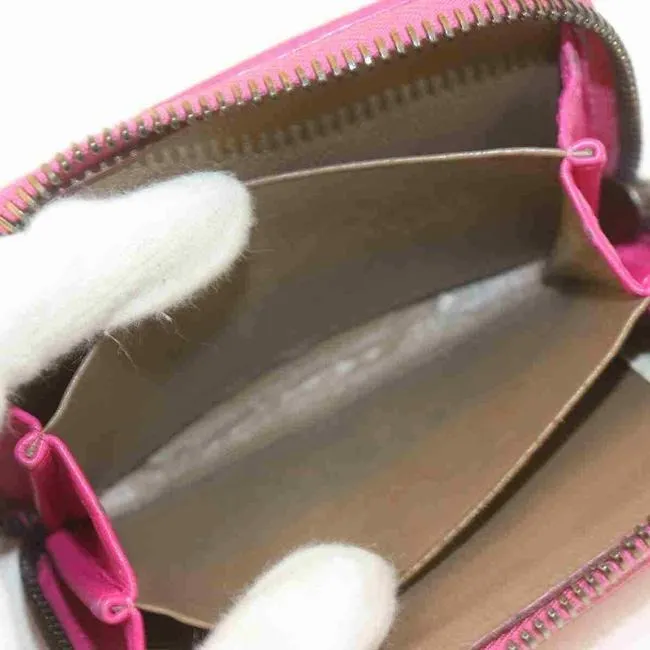 Bottega Veneta Fuchsia Woven Leather Intrecciato Wallet