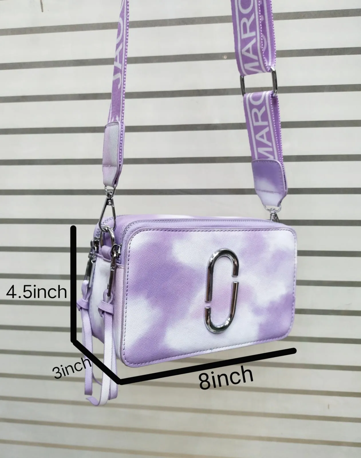 Branded Crossbody Women Bag MARC JACOBS With Box (White/Grey)