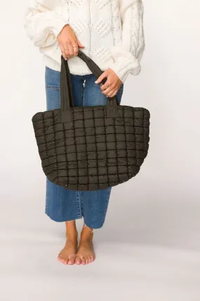 Breakaway Puffer Tote in Olive