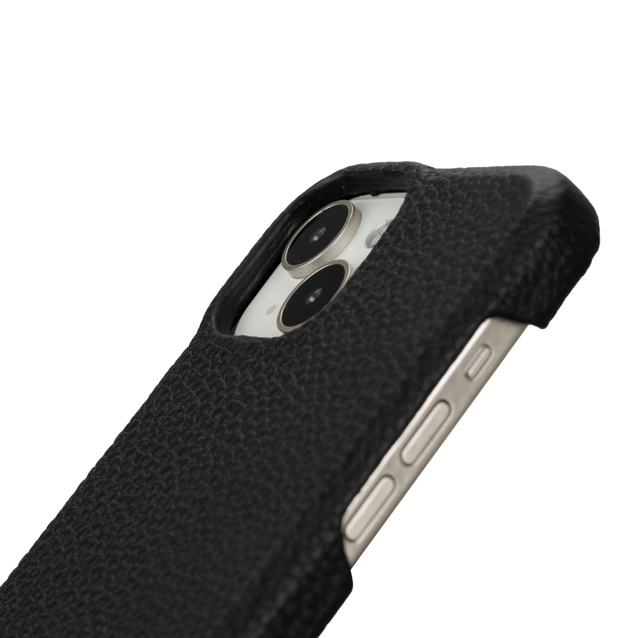 Burkley iPhone 15 Plus Wallet Case, Pebble Black