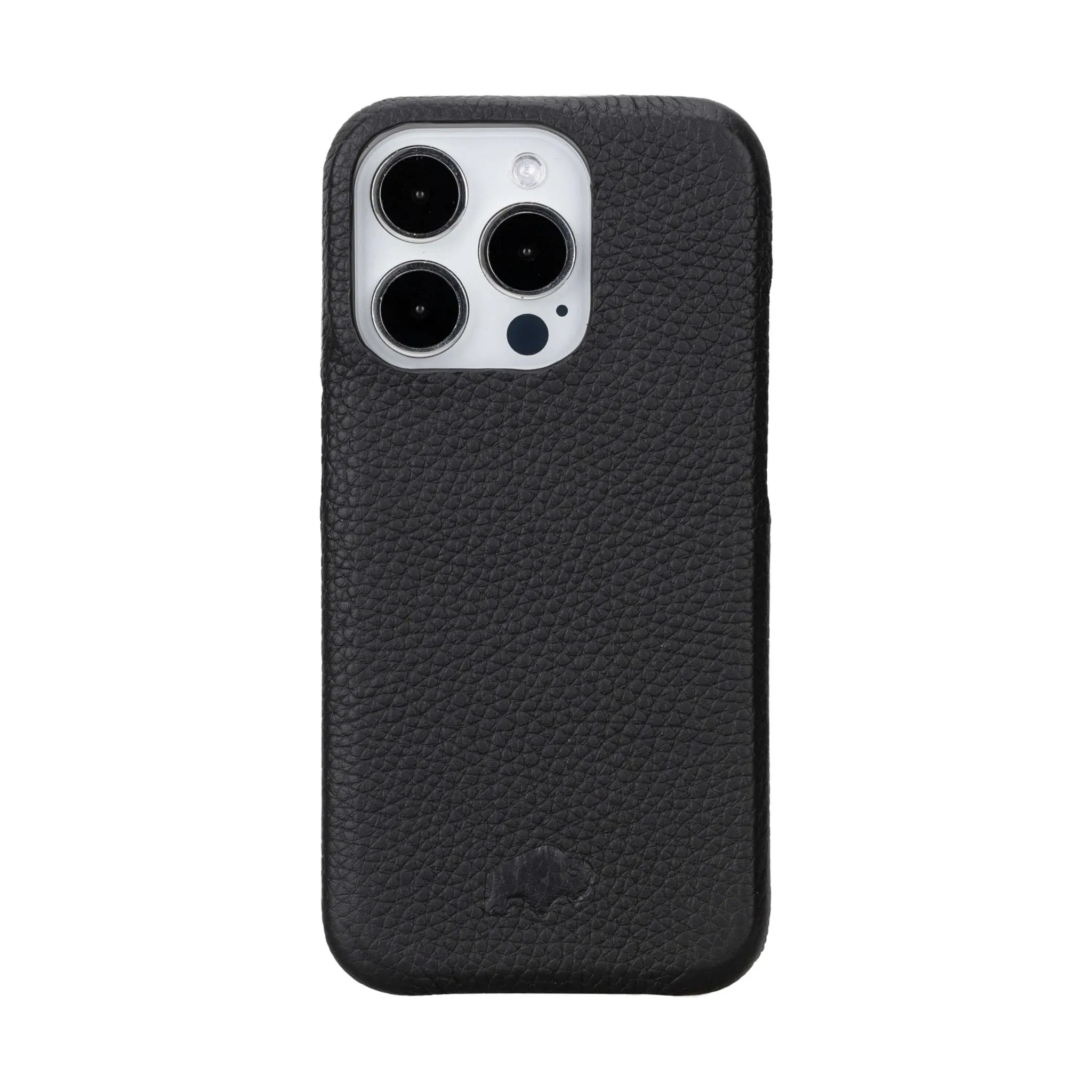 Burkley iPhone 15 Pro Wallet Case, Pebble Black