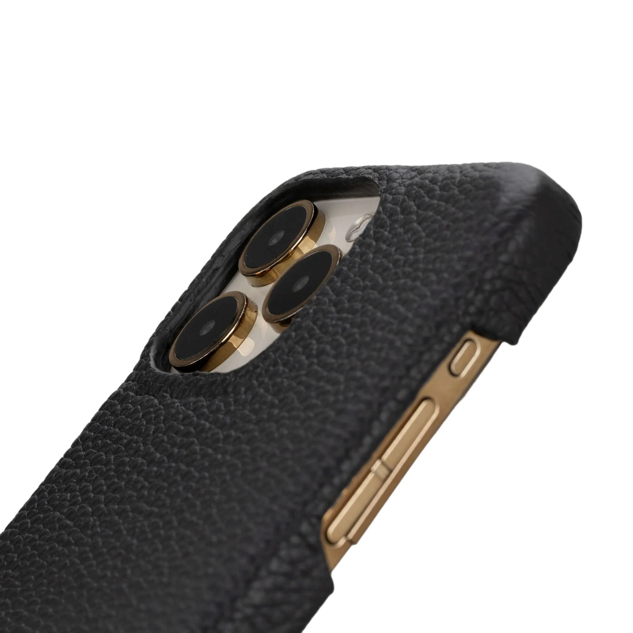 Burkley iPhone 16 Pro Max Wallet Case, Pebble Black