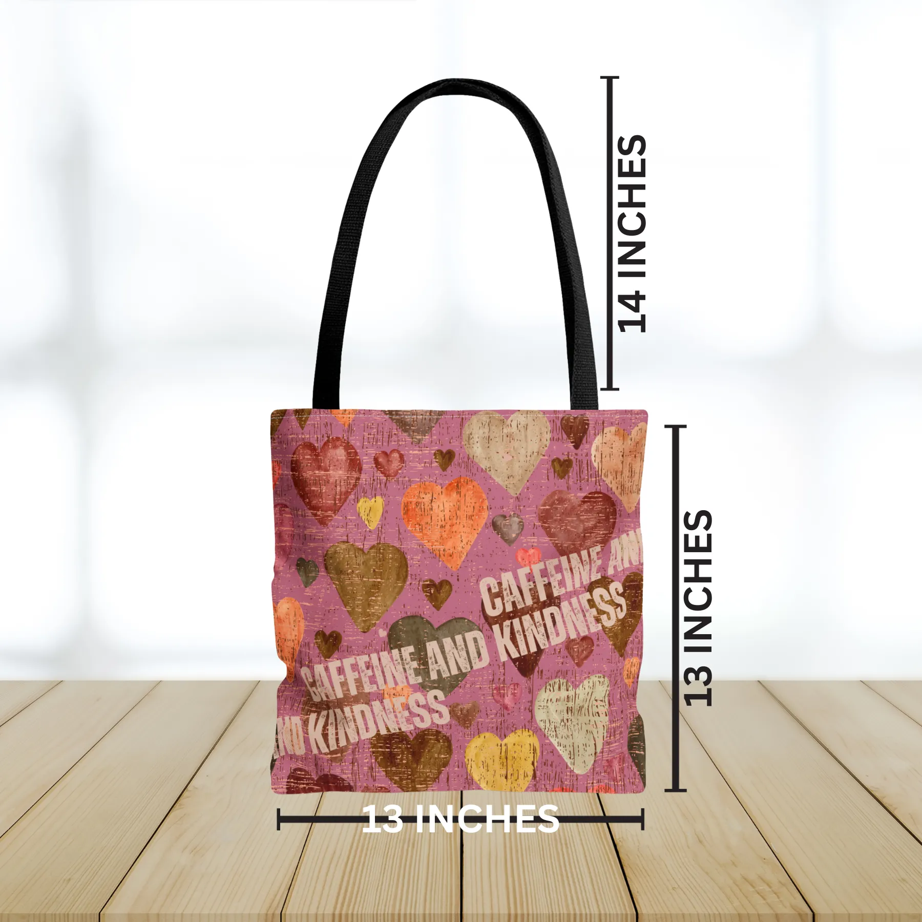 Caffeine and Kindness: Women's Small Tote Bag for Chic Caffeine Lovers