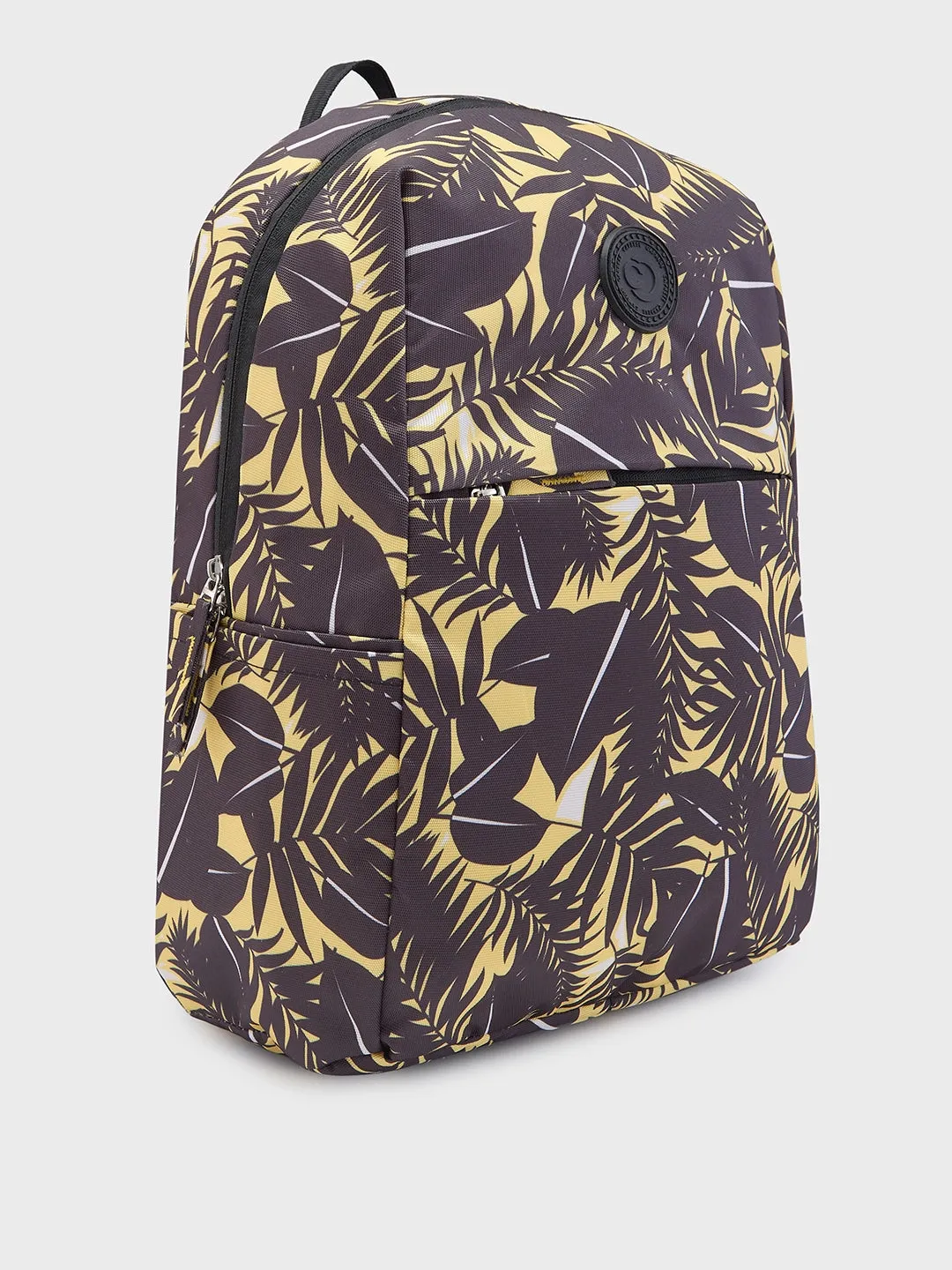 Caprese Eddy Laptop Backpack Medium Printed Black