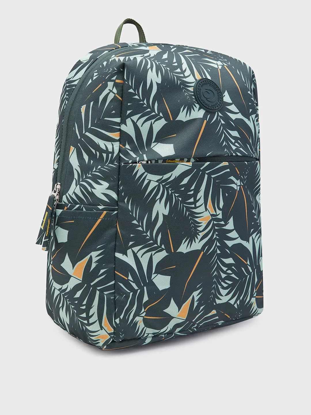 Caprese Eddy Laptop Backpack Medium Printed Green