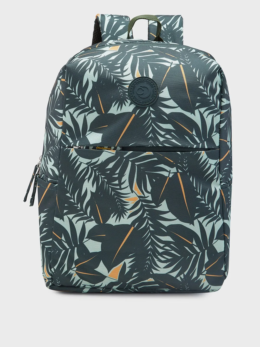 Caprese Eddy Laptop Backpack Medium Printed Green