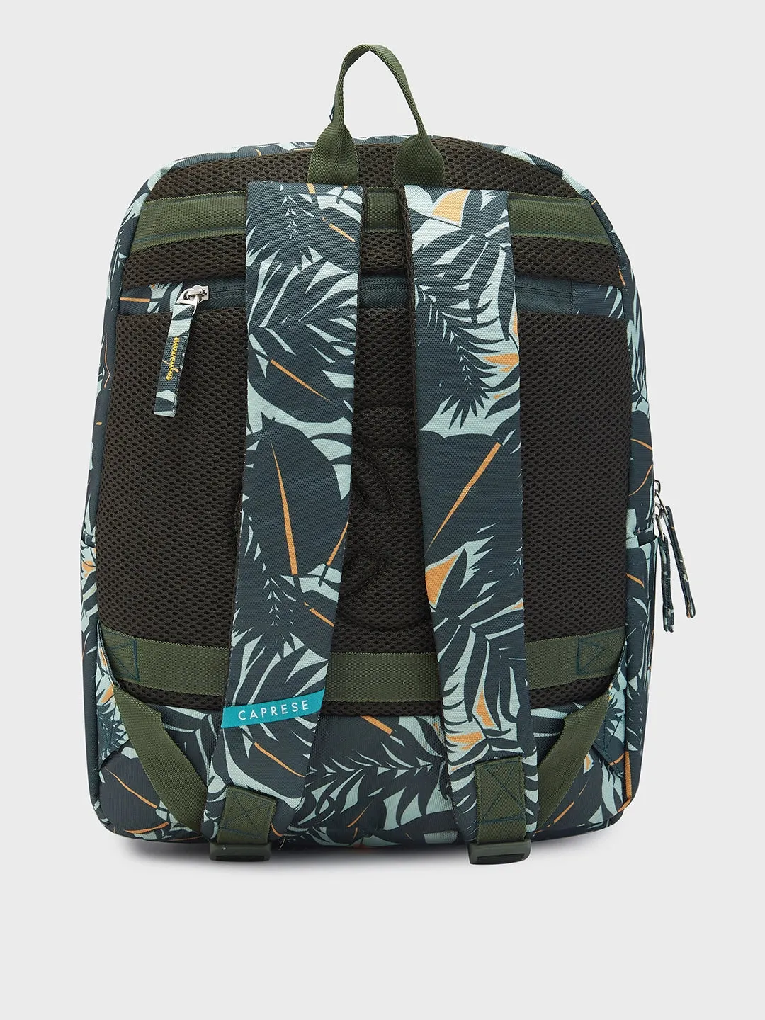 Caprese Eddy Laptop Backpack Medium Printed Green