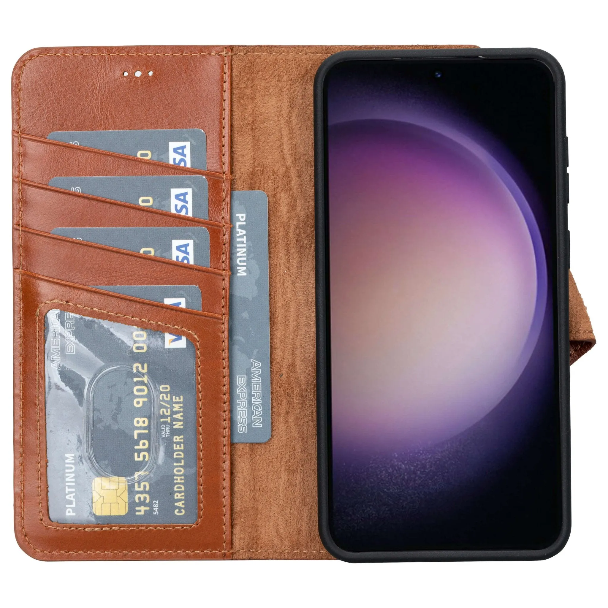 Carson Samsung Galaxy S23 Plus Wallet Case, Burnished Tan