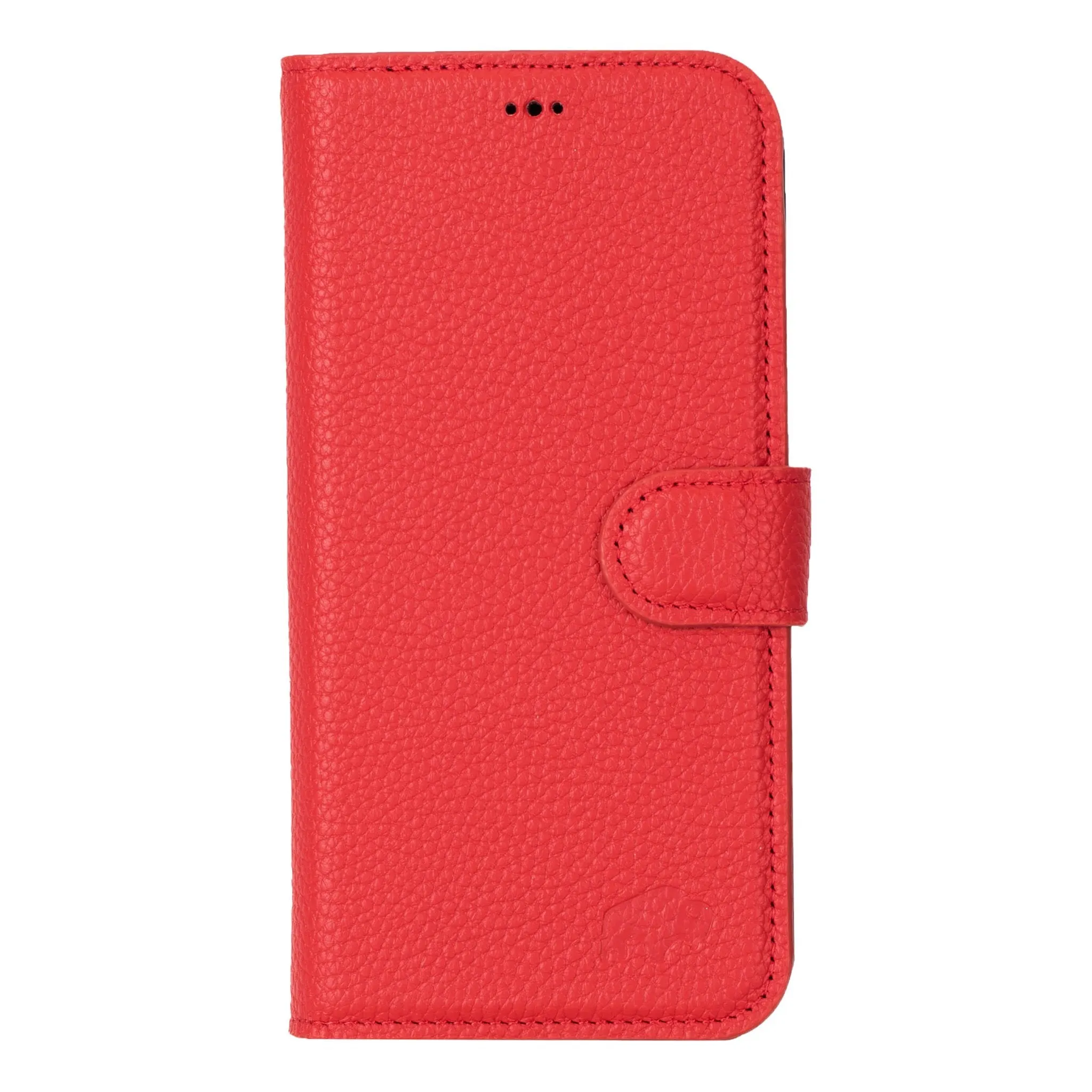 Carter iPhone 15 Pro Max Wallet Case, Pebble Red