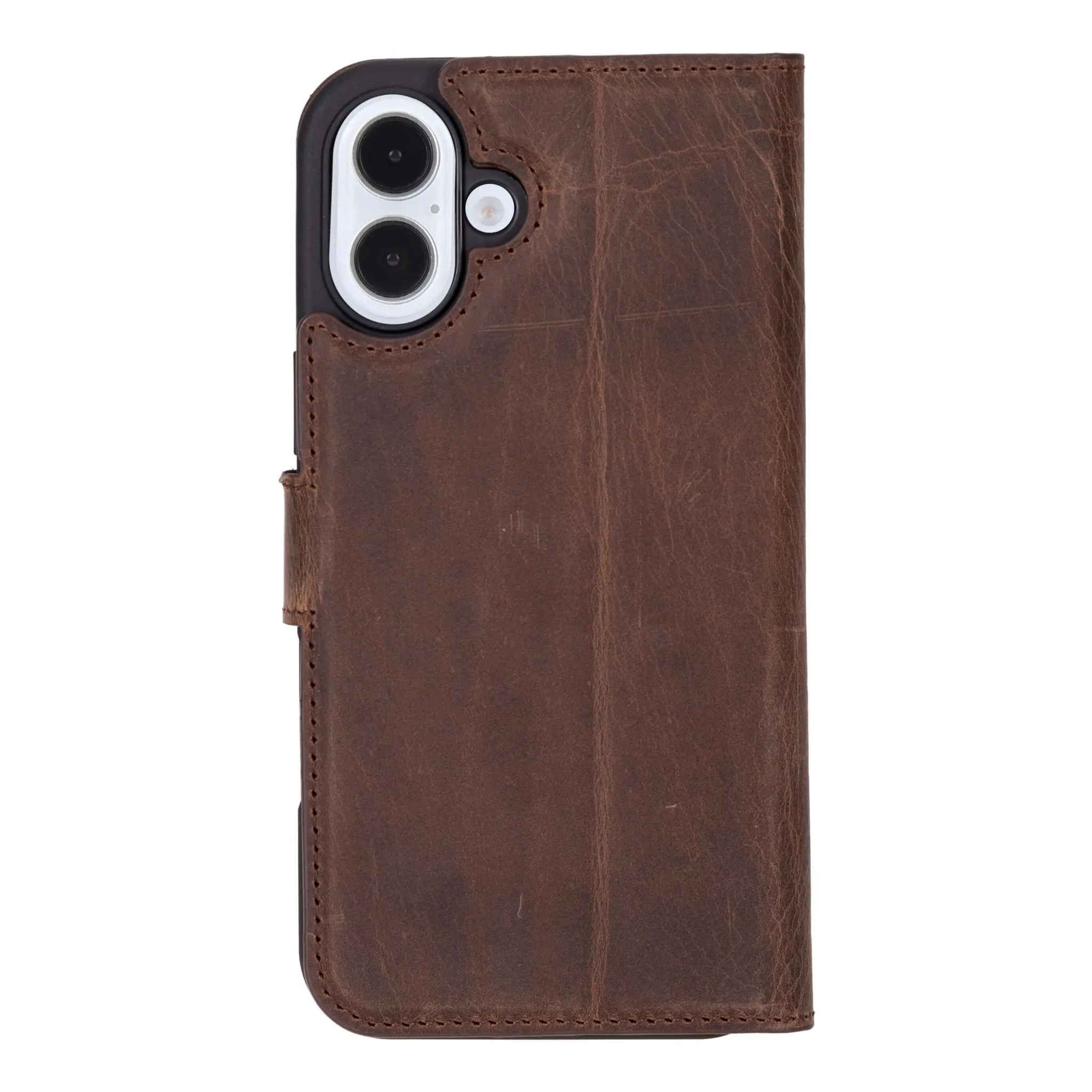 Carter iPhone 16 Plus Wallet Case, Distressed Coffee