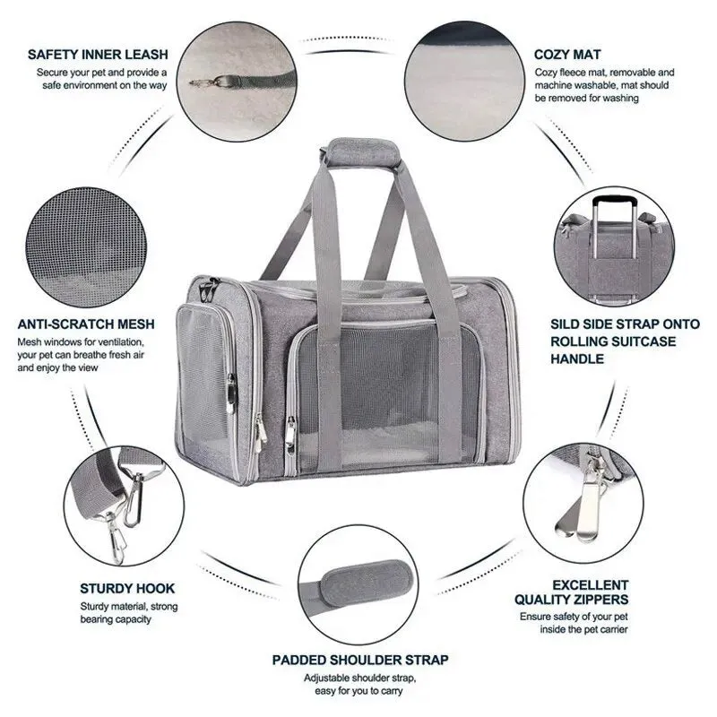 Cat Bag Handbag Pet Carrier With Mesh Window