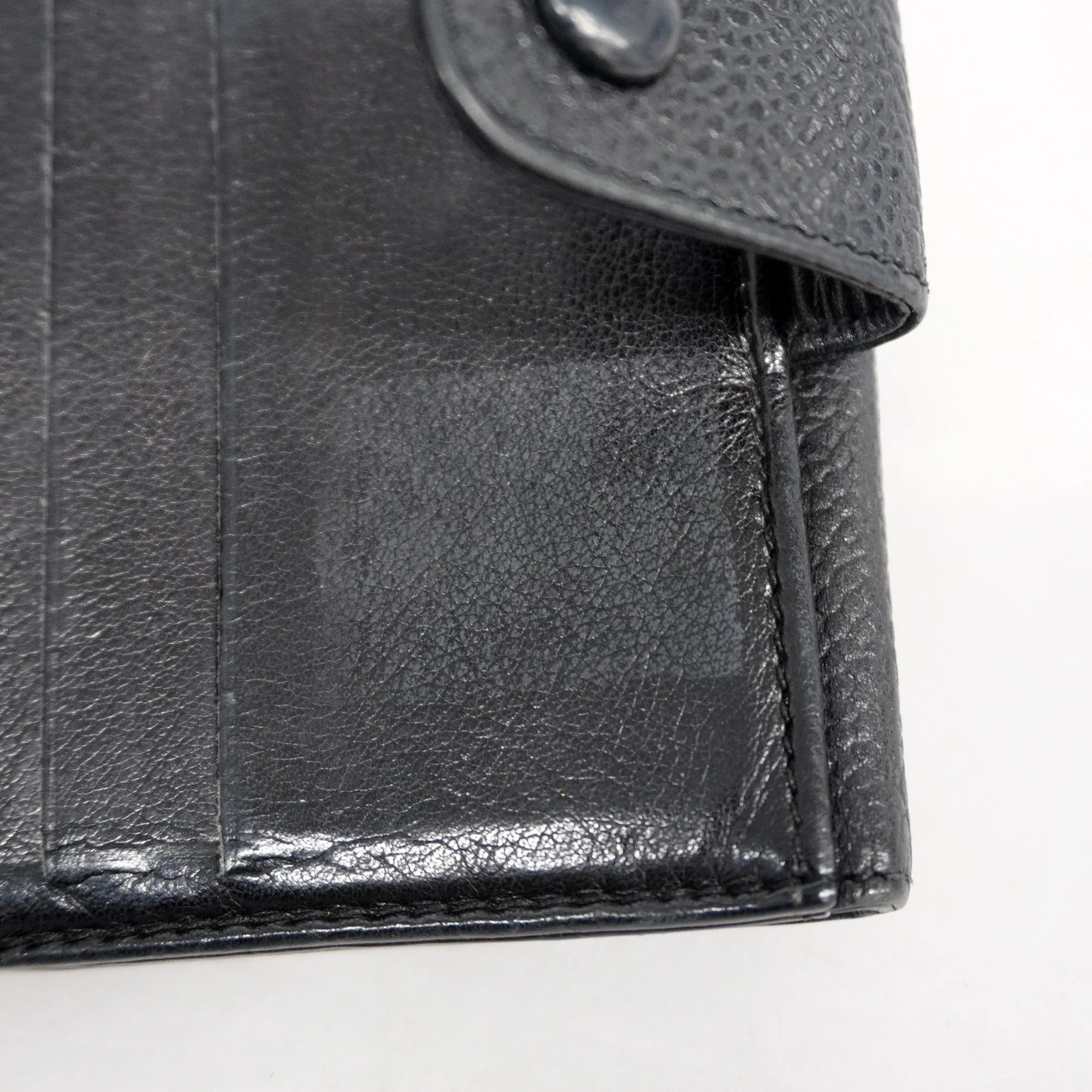 Chanel Bi-fold Wallet Women's Caviar Leather Black