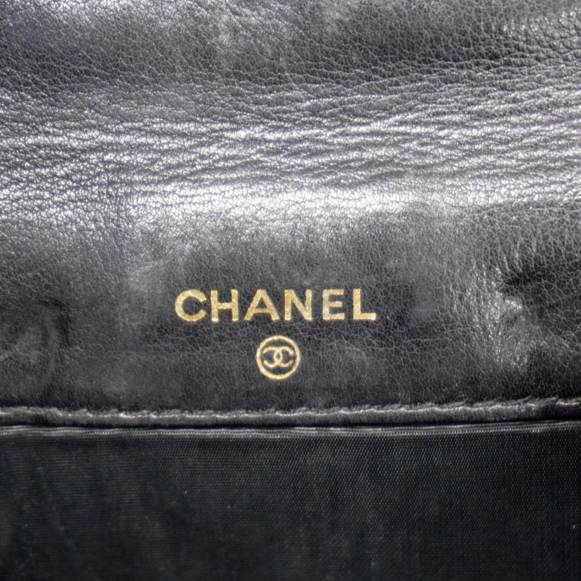 Chanel Bi-fold Wallet Women's Caviar Leather Black