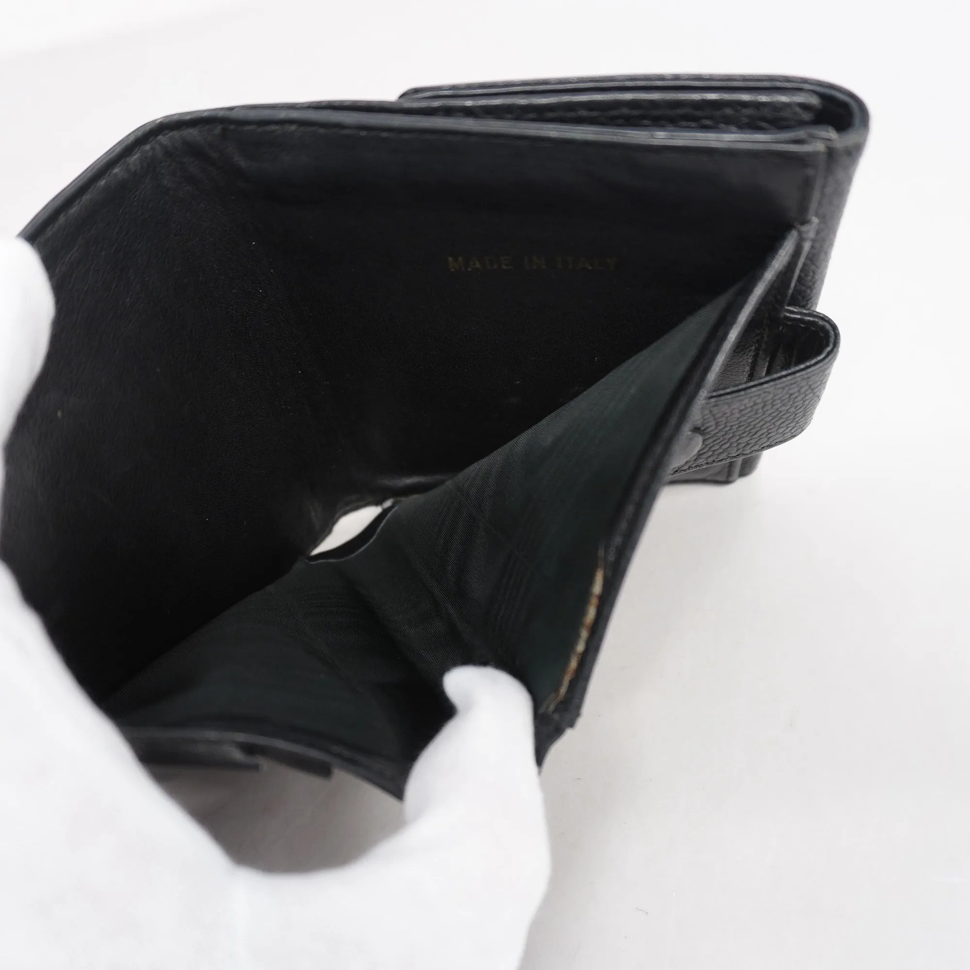 Chanel Bi-fold Wallet Women's Caviar Leather Black
