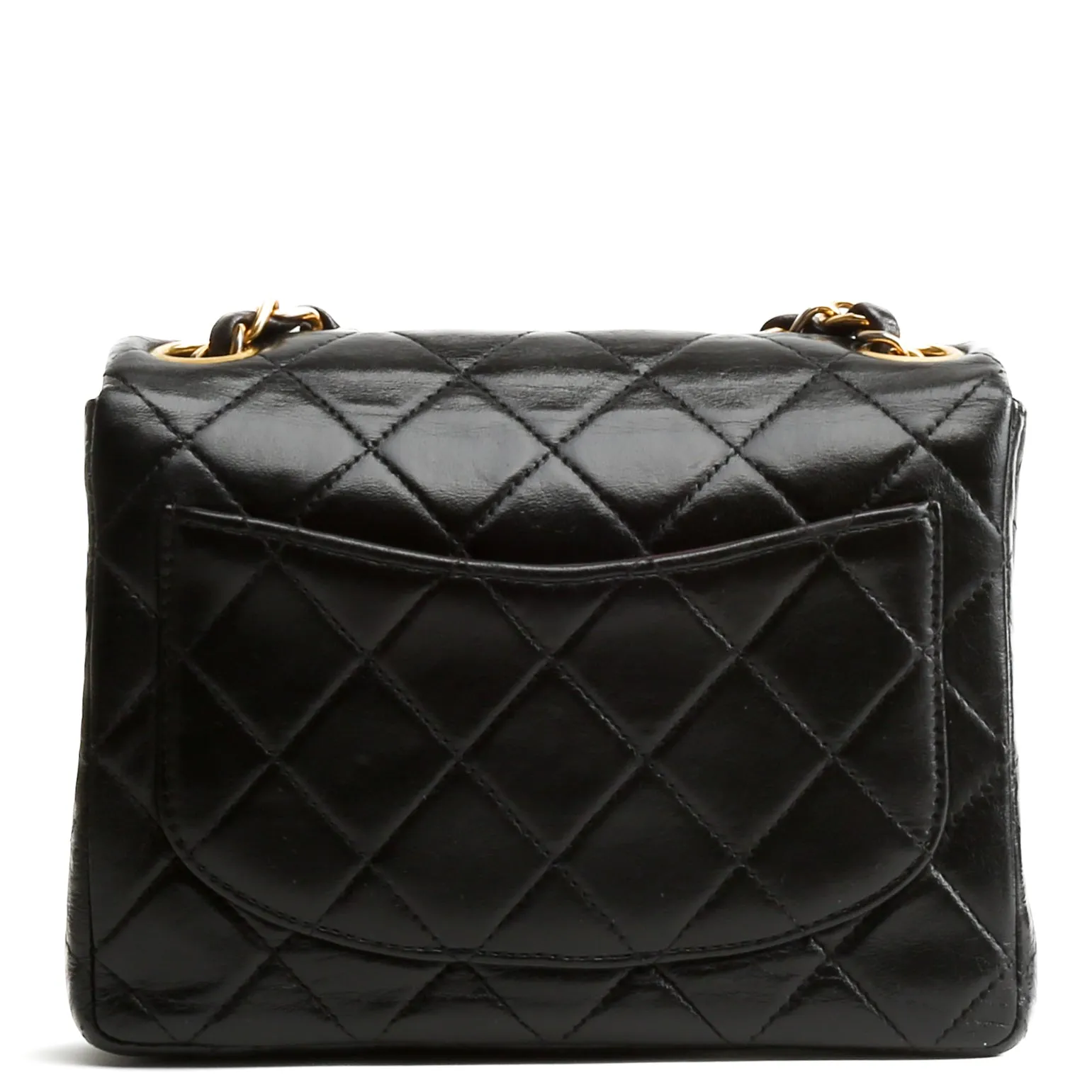 CHANEL Classic Vintage Lambskin Mini Square Flap Bag - Black OUTLET FINAL SALE