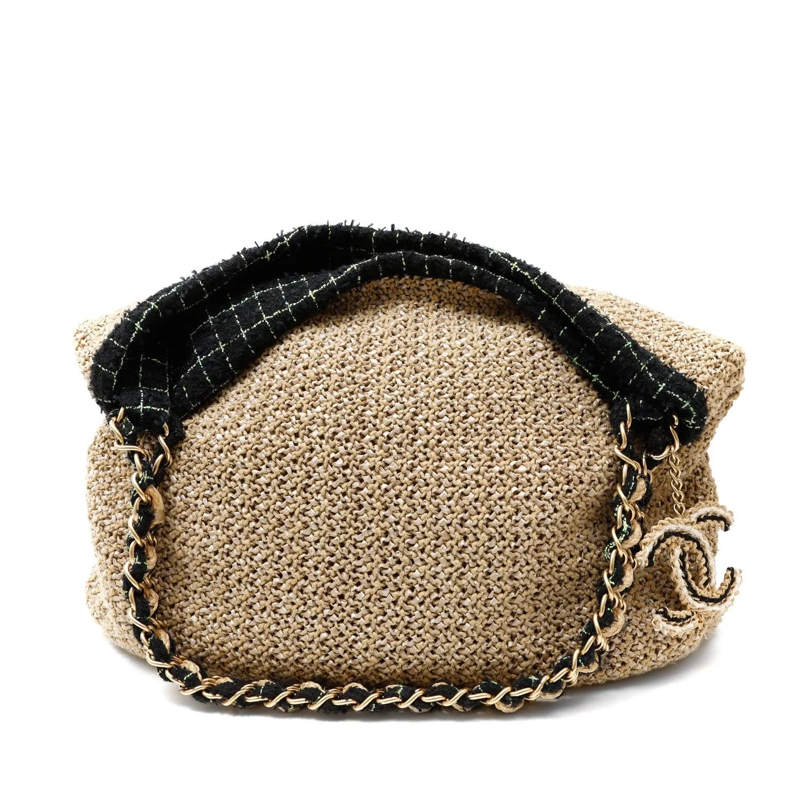 Chanel Coco Country Seagrass Camellia Large Bag