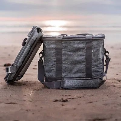 CleverMade Eco Soft Sided Cooler Bag Soft Side Collapsible Insulated 21 QT, Gray