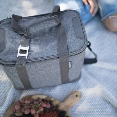 CleverMade Eco Soft Sided Cooler Bag Soft Side Collapsible Insulated 21 QT, Gray