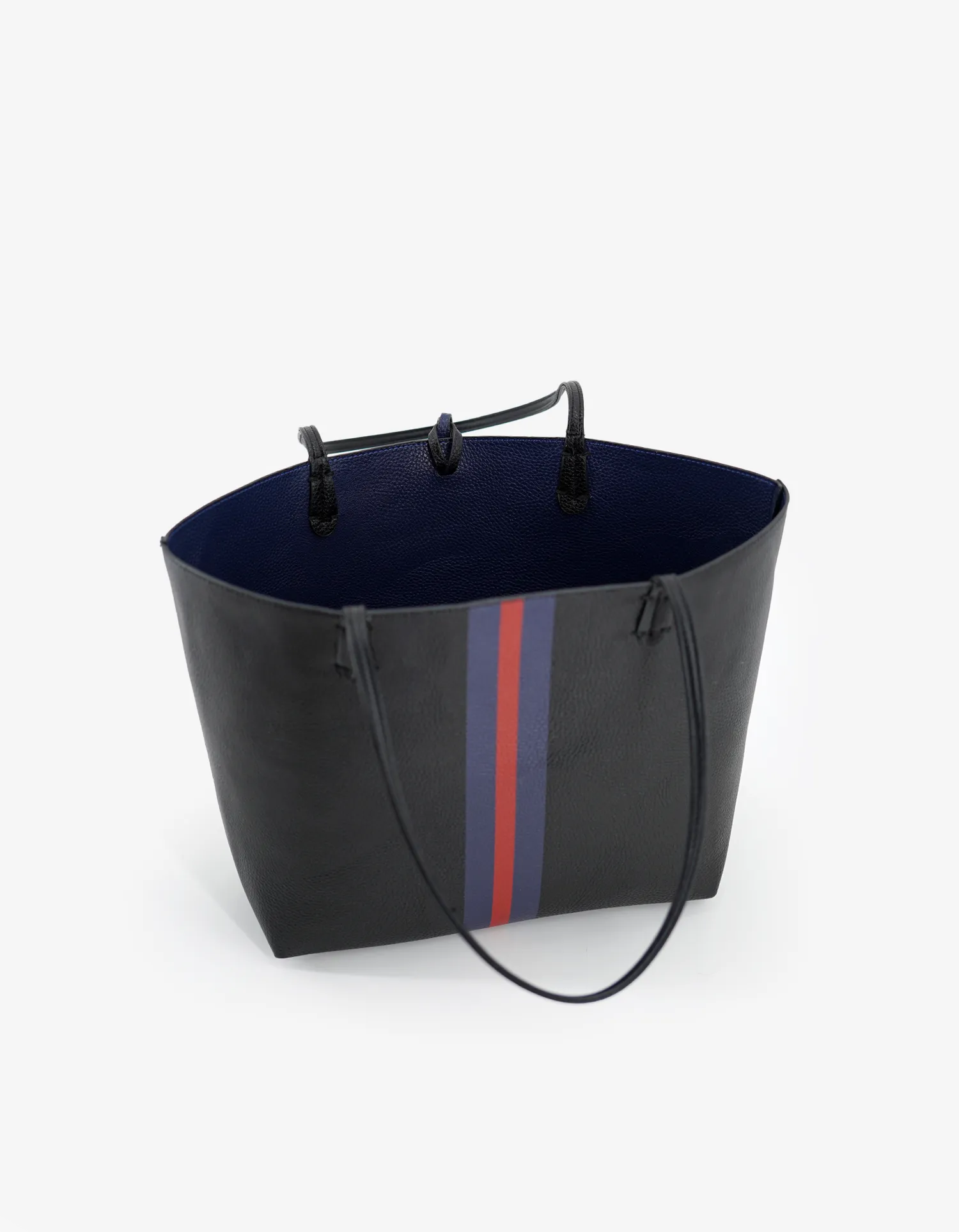 DEPARTURE TOTE STRIPE BLACK/NAVY