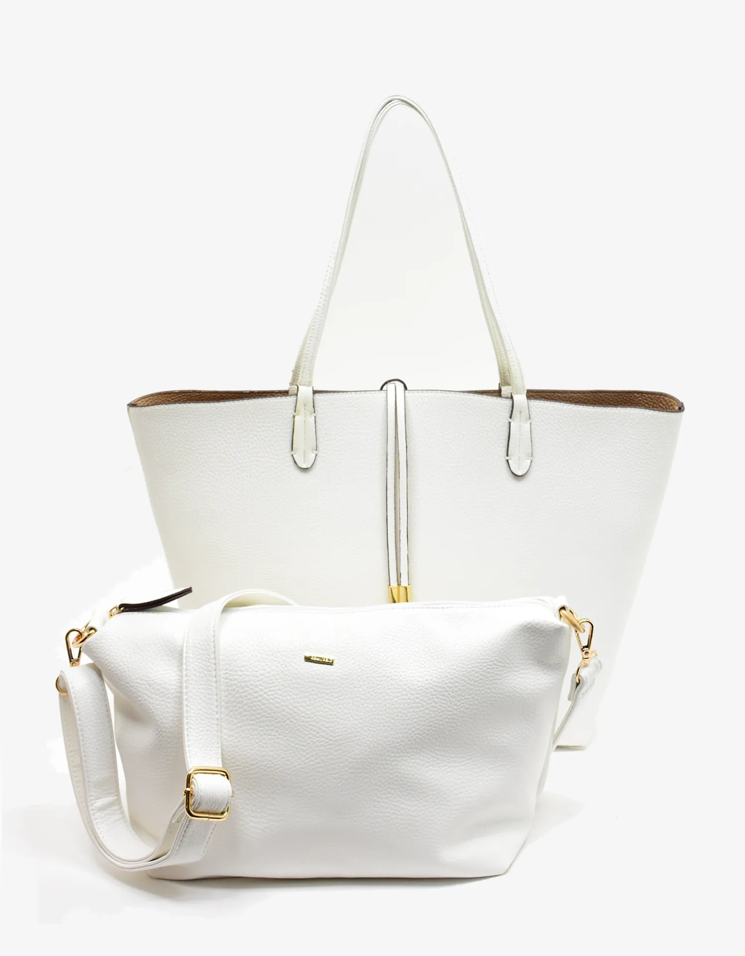 DEPARTURE TOTE WHITE/GOLD