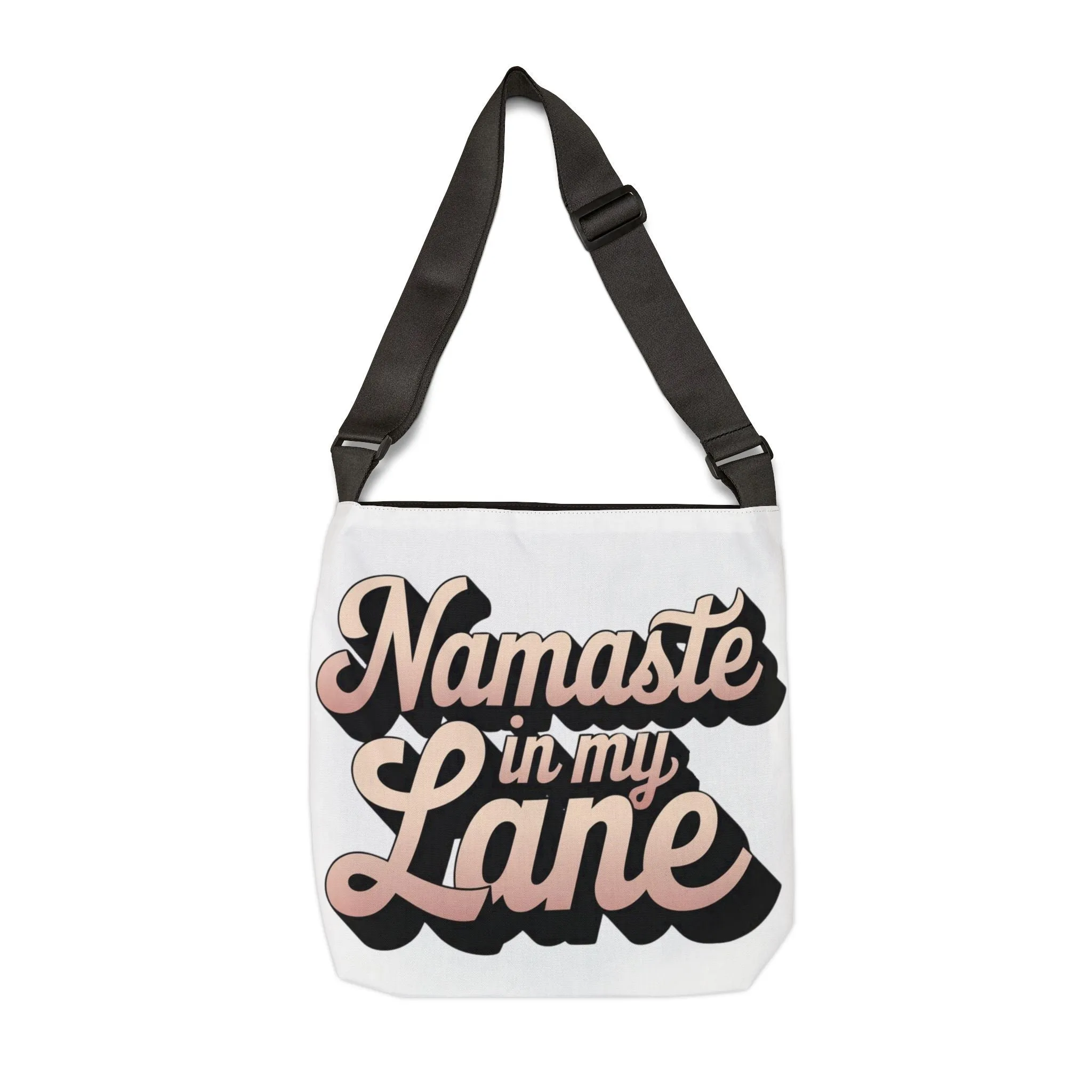 DUO MODERN – “Namaste in My Lane” Adjustable Tote Bag