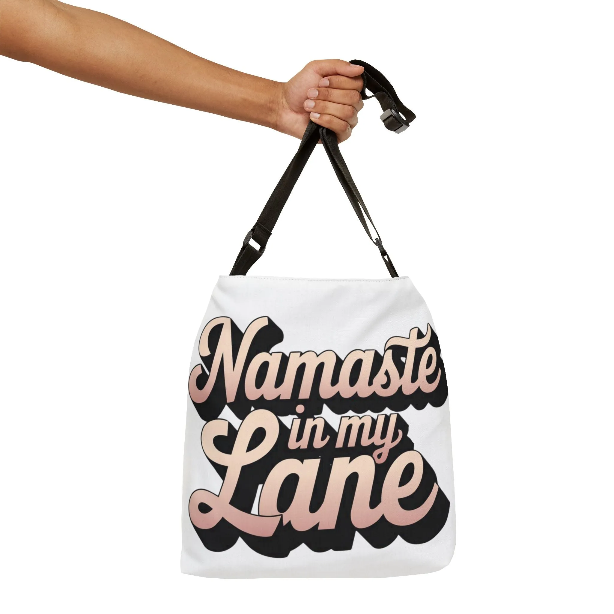 DUO MODERN – “Namaste in My Lane” Adjustable Tote Bag