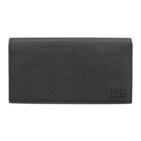 Fendi Leather Bifold Long Wallet Black