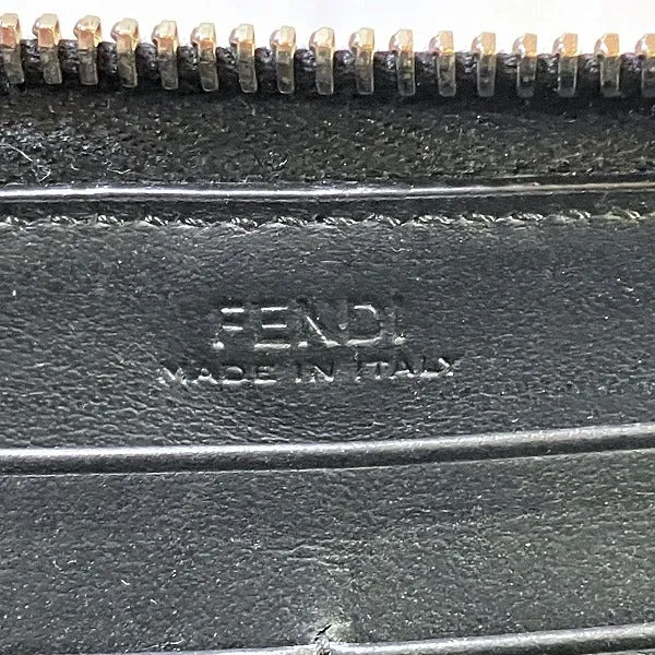 Fendi Leather Zip-Around Long Wallet