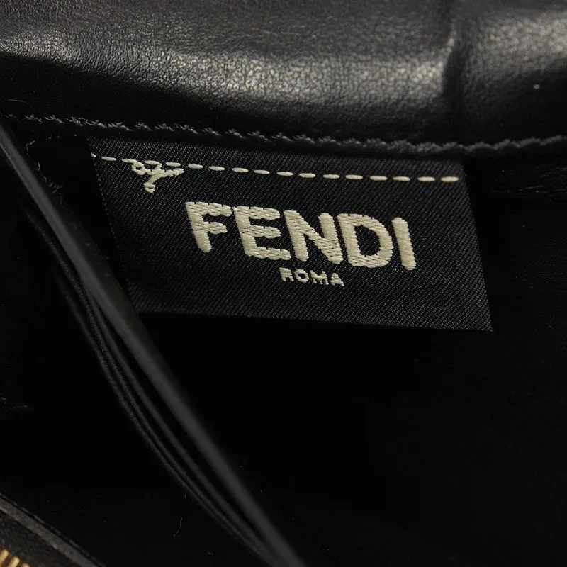 Fendi Peekaboo Leather Long Wallet 8M0377 Black Gold
