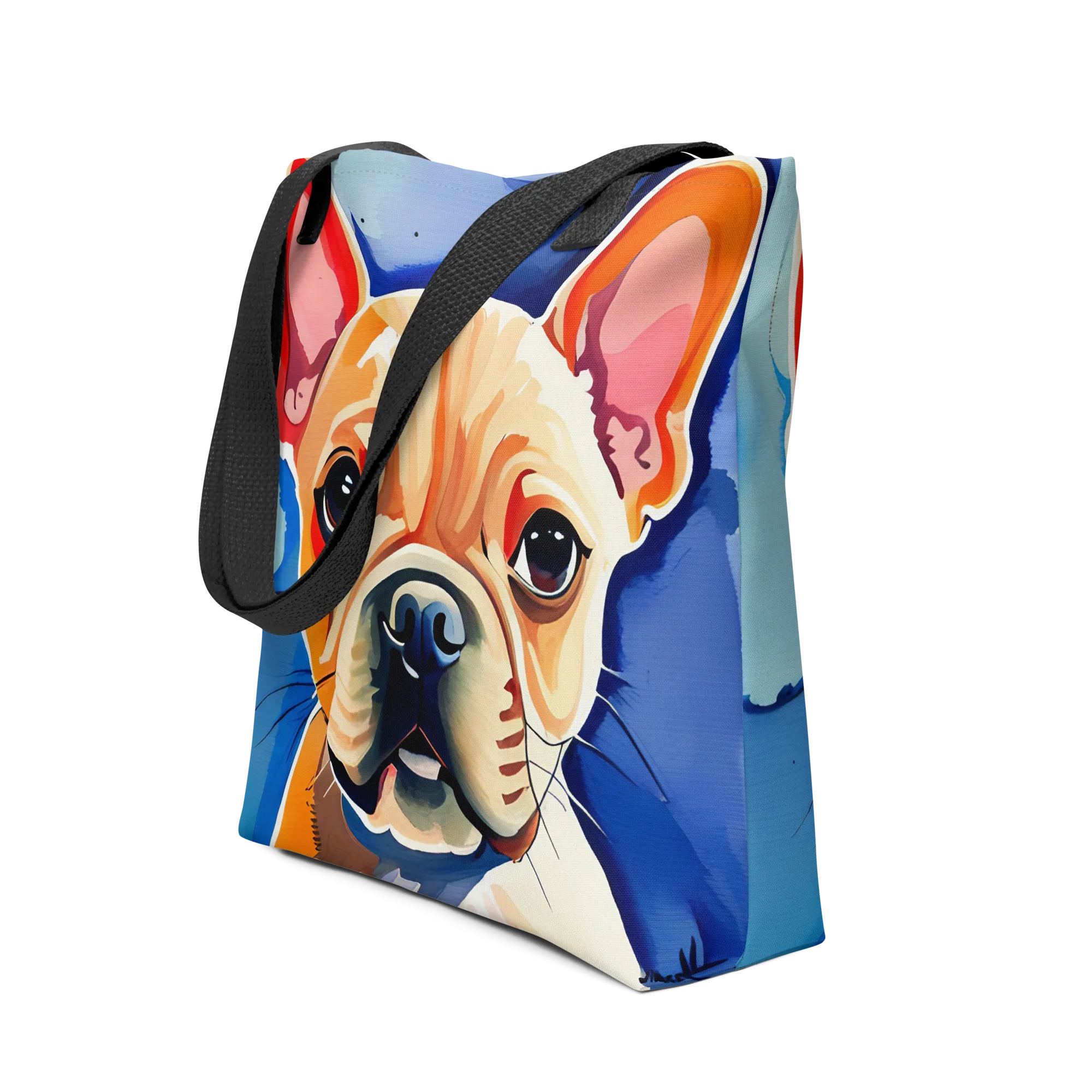 Frenchie Watercolor Tote Bag