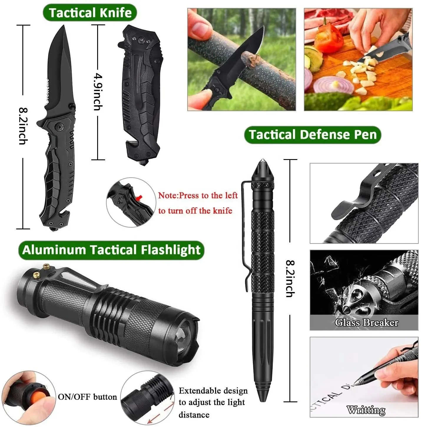 full kit outdoor adventure gear camping and hiking gears gym survival equipment  waterproof survival kit bags