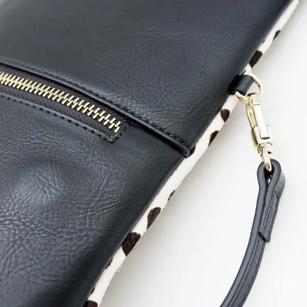 Gift Set | MOLLY Black Ponyhair Genuine Leather Belt & NUNDAH Cowhide Clutch Crossbody Bag