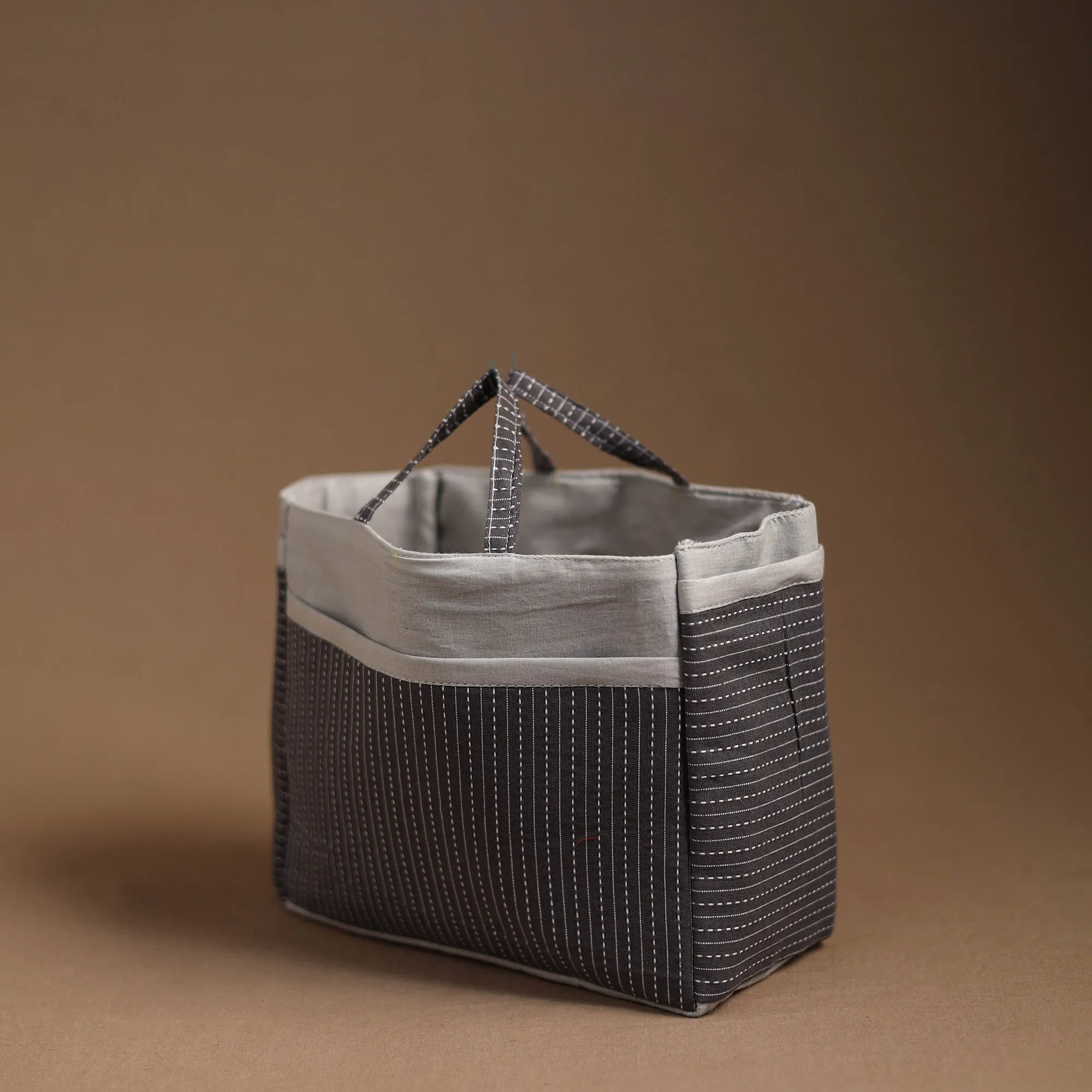 Grey - Handmade Cotton Multipurpose Cosmetic/Toiletry Bag 02