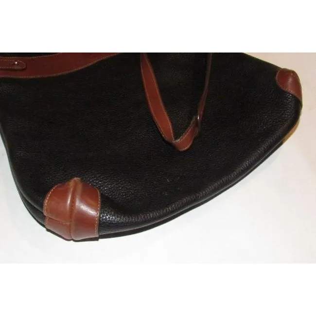 Gucci Vintage Black Pebbled Leather Tote