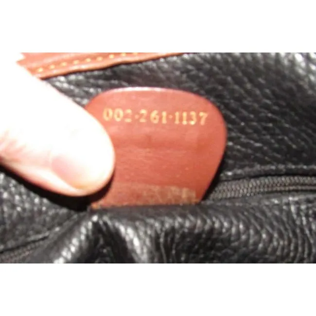 Gucci Vintage Black Pebbled Leather Tote