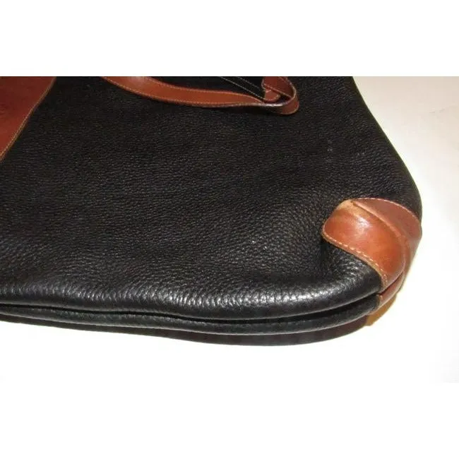 Gucci Vintage Black Pebbled Leather Tote