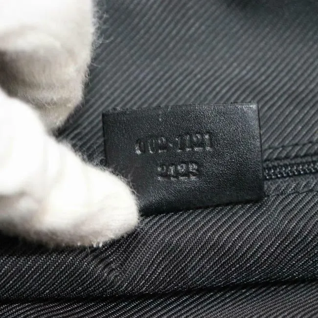 Gucci Web Shoppers Black Leather And Gg Leather Tote